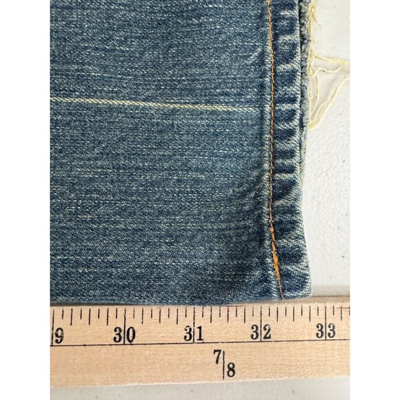 7 for all mankind low rise Y2K straight leg jeans classic‎ boho sz 32 - Picture 7 of 10